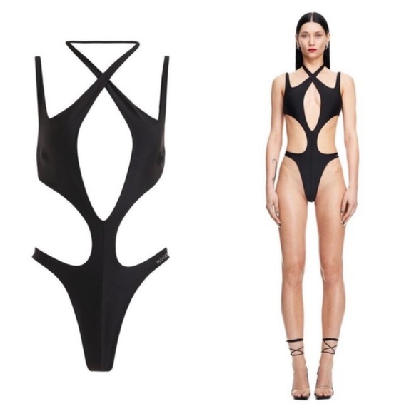 H&M x MUGLER Swimsuit/ Bodysuit Size 12